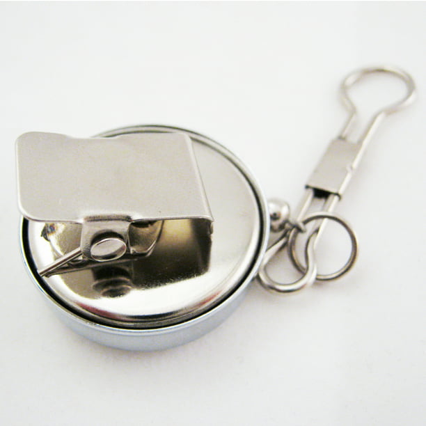 1Pc Key Ring Retractable Pull Chain with Belt Clip ID Holder Badge Reel Strap